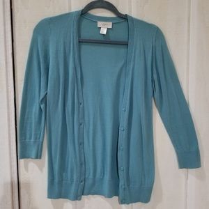 Anne Taylor Loft Teal Cardigan